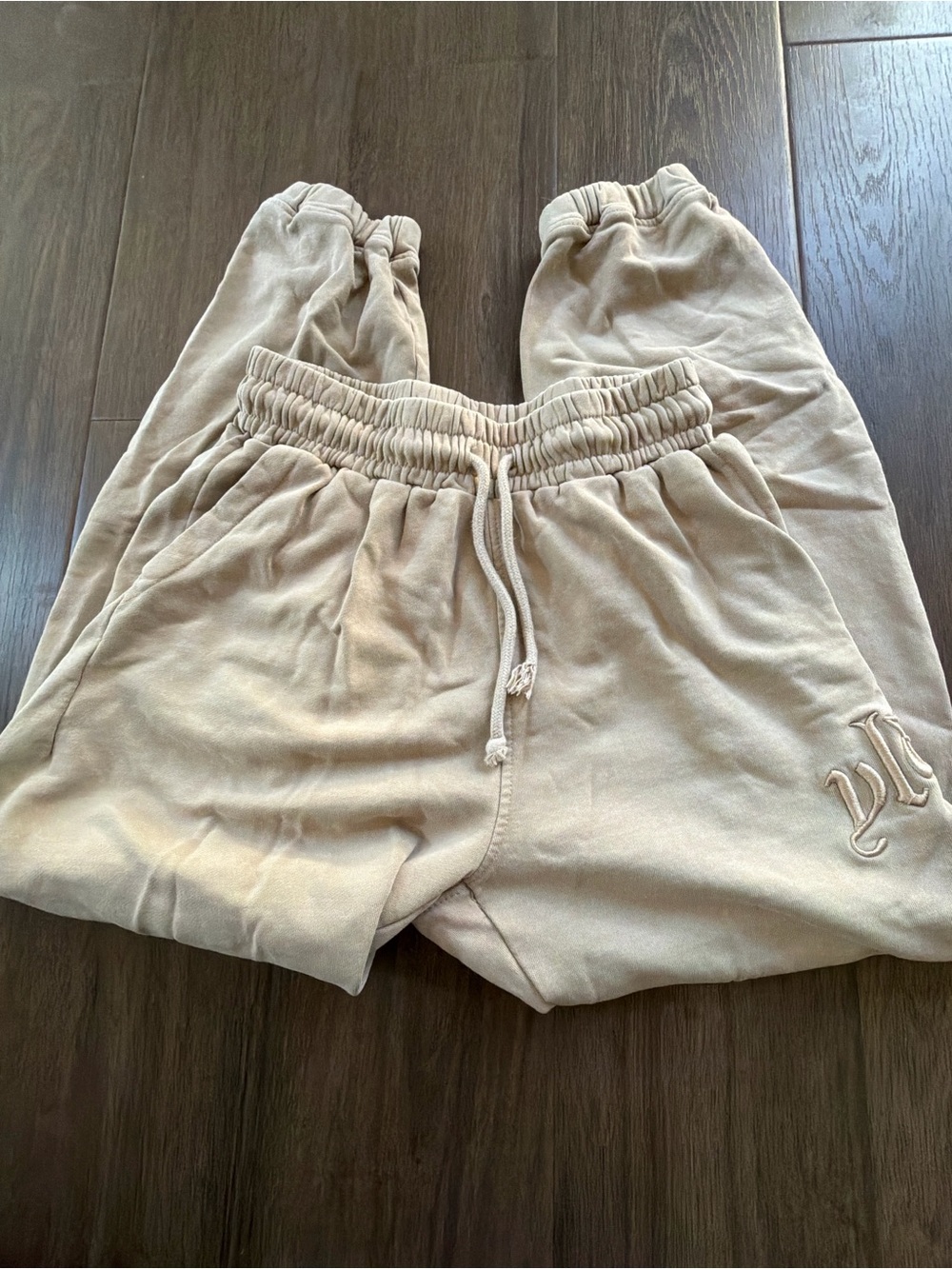 YoungLA Beige Drawstring Jogger Pants